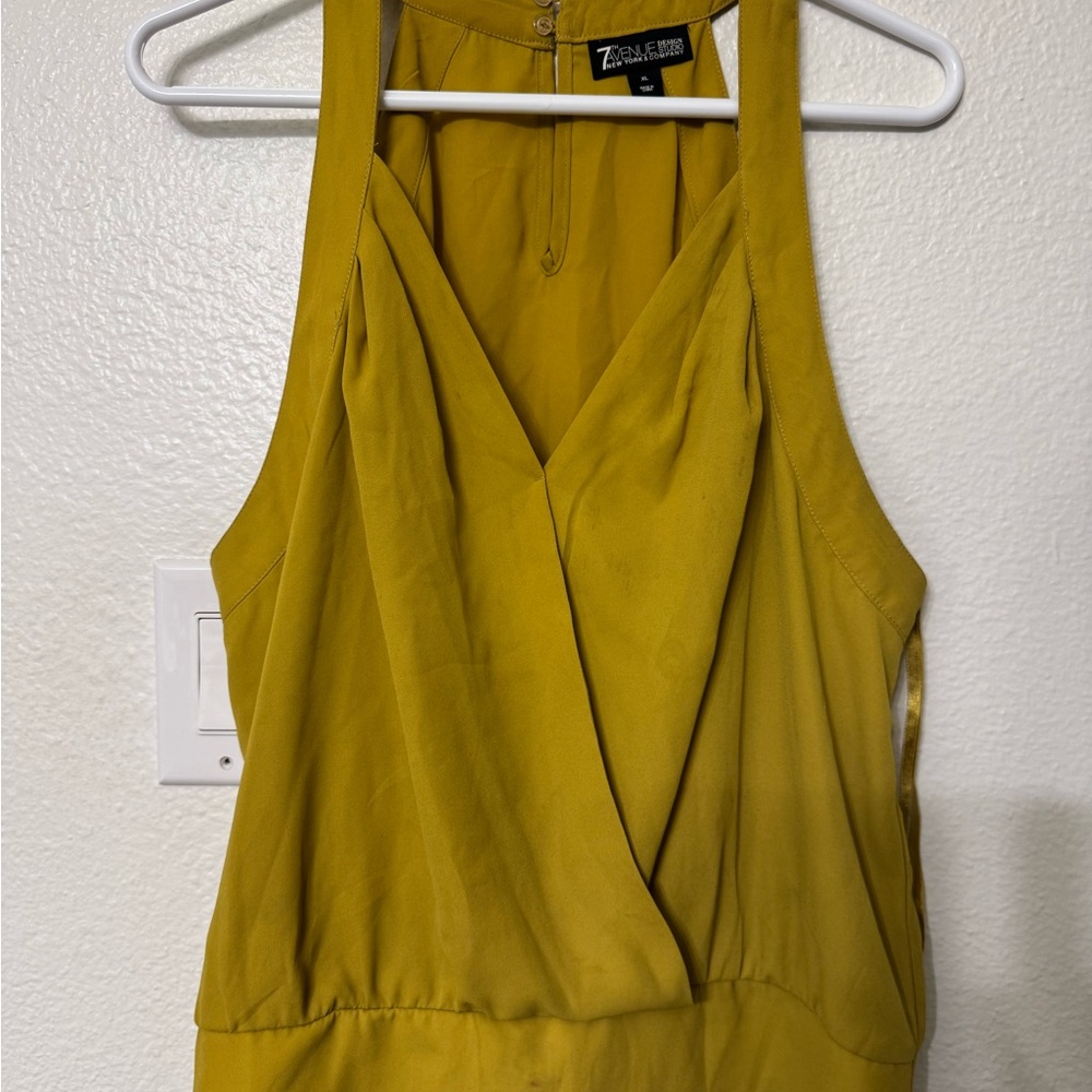 New York & Company Mustard Yellow Blouse